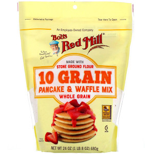 Bobs Red Mill, 10 Grain Pancake & Waffle Mix, Whole Grain, 24 oz (680 g)