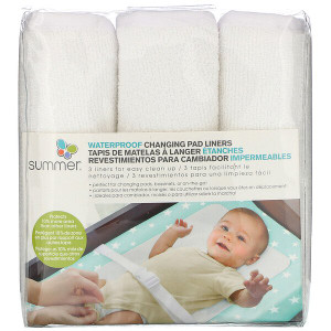Summer Infant, Water Proof Changing Pad Liners, 3 Count