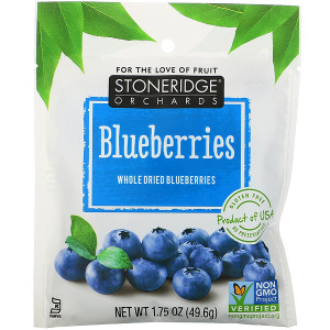 3 PACK OF Stoneridge Orchards, Blueberries, Whole Dried Blueberries, 1.75 oz (49.6 g)