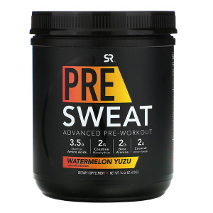 Sports Research, Pre-Sweat Advanced Pre-Workout, Watermelon Yuzu, 14.46 oz (410 g)