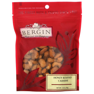 3 PACK OF Bergin Fruit and Nut Company, Honey Roasted Cashews, 6 oz (170 g)