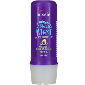 3 PACK OF Aussie, 3 Minute Miracle, Moist Deep Conditioner, with Avocado & Australian Jojoba Oil, 8 fl oz (236 ml)