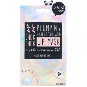 3 PACK OF Oh K!, Chok Chok, Plumping, Hyaluronic Acid Lip Mask, 1 Gel Lip Mask, 0.088 oz (2.5 g)