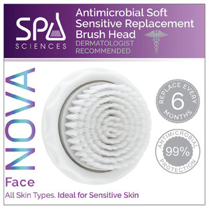 Spa Sciences NOVA Antimicrobial Soft Sensitive Replacement Brush Head -- 1 Brush Head