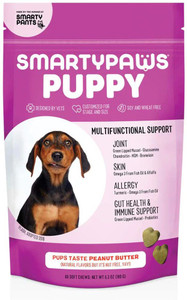SmartyPants SmartyPaws Puppy Multifunctional Support Peanut Butter -- 60 Soft Chews
