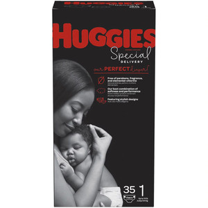 Huggies Special Delivery Baby Diapers Hypoallergenic Size 1 Jumbo Pack -- 35 Diapers