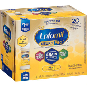 Enfamil NeuroPro Infant Formula Ready-To-Use Bottles -- 2 fl oz Each - Pack of 6