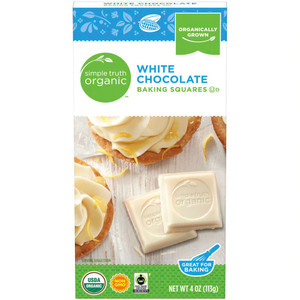 3 PACK OF Simple Truth Organic Chocolate Baking Squares White Chocolate -- 4 oz