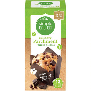 3 PACK OF Simple Truth Culinary Parchment Tulip Cups -- 12 Cups