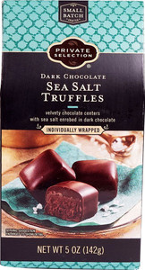 3 PACK OF Private Selection Sea Salt Truffles Dark Chocolate -- 5 oz