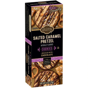 3 PACK OF Private Selection Salted Caramel Pretzel Cookies -- 6 oz
