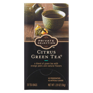 3 PACK OF Private Selection Green Tea Citrus -- 20 Tea Bags