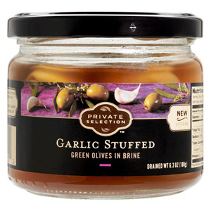 3 PACK OF Private Selection Garlic Stuffed Green Olives in Brine -- 6.3 oz