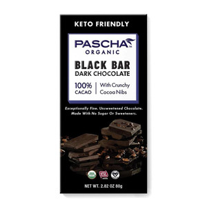 3 PACK OF Pascha Organic Black Bar Dark Chocolate Bar 100% Cacao -- 2.82 oz
