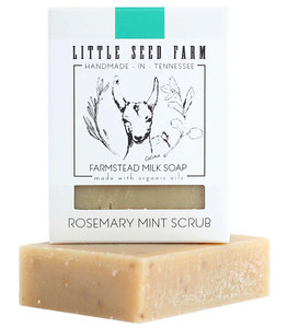 3 PACK OF Little Seed Farm Rosemary Mint Scrub Exfoliating Body Bar -- 4.75 oz