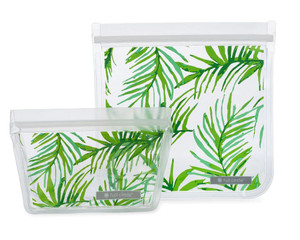 3 PACK OF Full Circle Reuseable Lunch Bag Set Palm Leaves -- 2 Bags