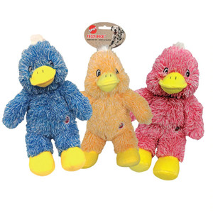 3 PACK OF Ethical Pet Products Spot Fuzzy Duck Plush Dog Toy Pastel -- 1 Toy