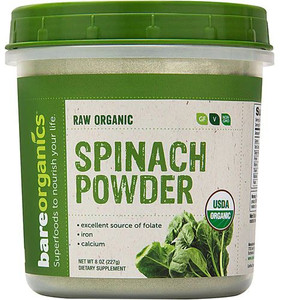 BareOrganics Spinach Powder Raw -- 8 oz
