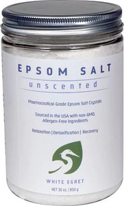 White Egret Epsom Salt Unscented -- 30 oz
