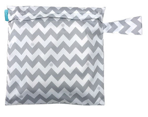 Charlie Banana Multi Purpose Wet Tote Bag - Grey Chevron -- 1 Bag
