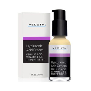 Yeouth Hyaluronic Acid Cream with Ferulic Acid Vitamin C & E and Tripeptide 31 -- 1 fl oz