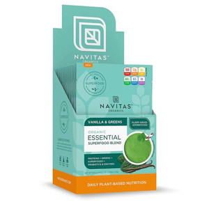 Navitas Organics Essential Superfood Blend Vanilla & Greens -- 10 Pads