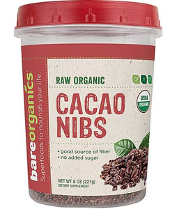 BareOrganics Nibs Raw Cacao -- 8 oz