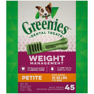 Greenies Weight Management Petite Dog Dental Treats 15-25 lbs. -- 27 oz