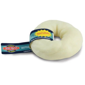 3 PACK of Lennox The Rawhide Express Natural Donut Medium -- 1 Bone