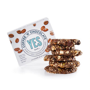 The YES Bar Vegan Gluten Free Real Food Low Sugar Paleo Snack Bar Coffee 'N' Chocolate -- 6 Bars