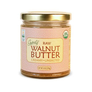 Gopals Raw Walnut Butter, Creamy Unsalted -- 8 oz