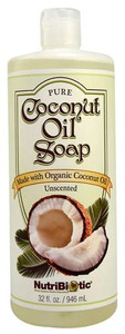 NutriBiotic Coconut Oil Soap Unscented -- 32 fl oz