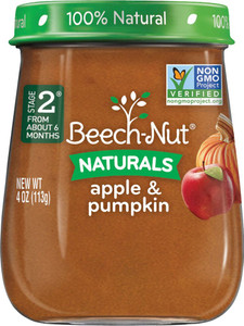 Beech-Nut Naturals Stage 2 Apple & Pumpkin -- 4 oz Each / Pack of 10