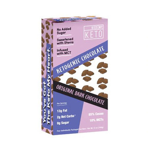 Kiss My Keto Ketogenic Chocolate Original Dark Chocolate -- 4 Bars