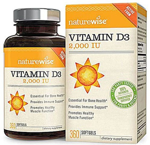 Naturewise Vitamin D3 -- 2000 IU - 360 Solid