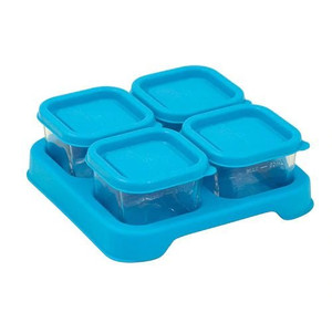 Green Sprouts Fresh Baby Food Glass Cubes 2 oz Aqua -- 4 Pack