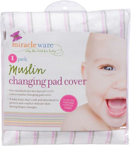 MiracleWare Pink & Gray Stripes Muslin Serenity Blanket -- 1 Piece