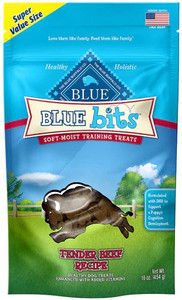 Blue Buffalo Blue Bits Soft-Moist Training Dog Treats Tender Beef -- 16 oz