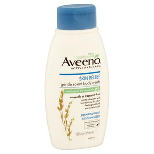3 PACK of Aveeno Skin Relief Gentle Scent Body Wash Soothing Oat and Chamomile -- 12 fl oz