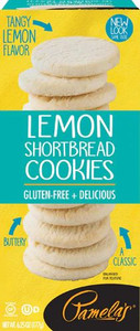 3 PACK of Pamelas Products Cookies Gluten Free Lemon Shortbread -- 6.25 oz