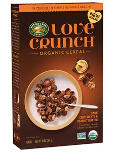 3 PACK of Natures Path Love Crunch Organic Cereal Dark Chocolate & Peanut Butter -- 10 oz