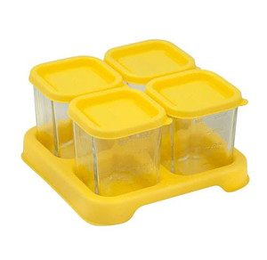 Green Sprouts Fresh Baby Food Glass Cubes 4 oz Yellow -- 4 Pack