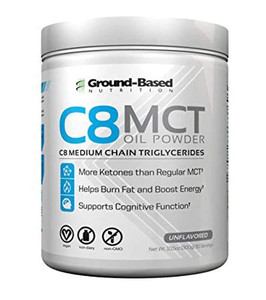 Ground-Based Nutrition C8 MCT Oil Powder Unflavored -- 30 Servings