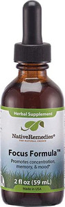 Native Remedies Focus Formula Herbal Supplement -- 2 fl oz