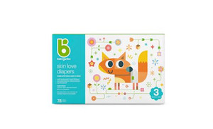 Babyganics Skin Love Diapers, Size 3 -- 78 Pack