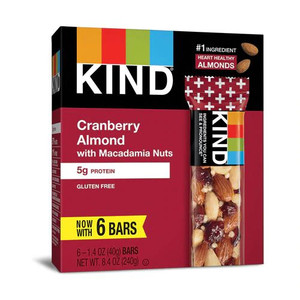 Kind Nut Bar Plus Cranberry Almond and Antioxidants -- 6 Bars