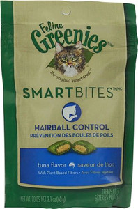 3 PACK of Greenies Feline SmartBites Hairball Control Tuna -- 2.1 oz