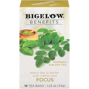 3 PACK of Bigelow Tea Benefits Moringa & Black Tea -- 18 Tea Bags