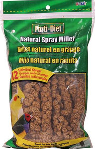 3 PACK of Kaytee Natural Spray Millet Treat For Pet Birds -- 12 Bird Treats