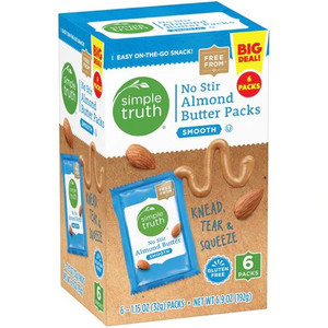 Simple Truth No Stir Almond Butter Packs Smooth -- 6 Packs
